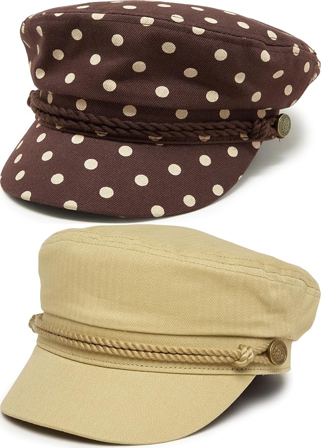 2 Pack - Polka Dots - Brown & Solid Khaki