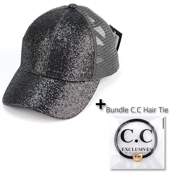 Glitter Mesh-black